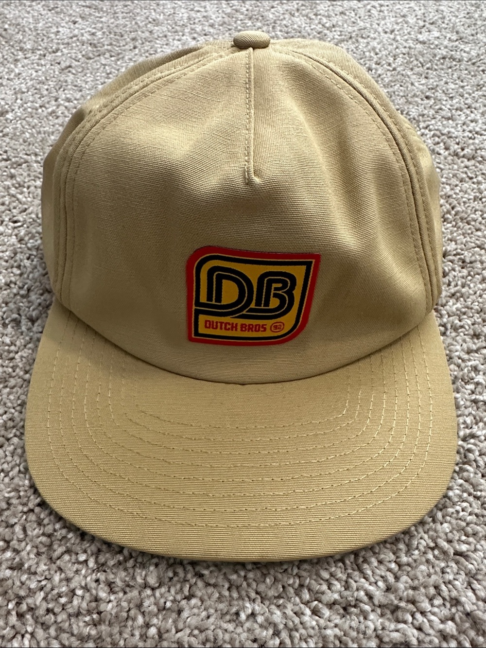 Dutch Bros Tan and Red Logo Adjustable Hat